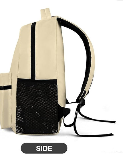 Fashion Champagne Gold Backpack Lightweight Large Capacity Laptop Daybag for Travel Work