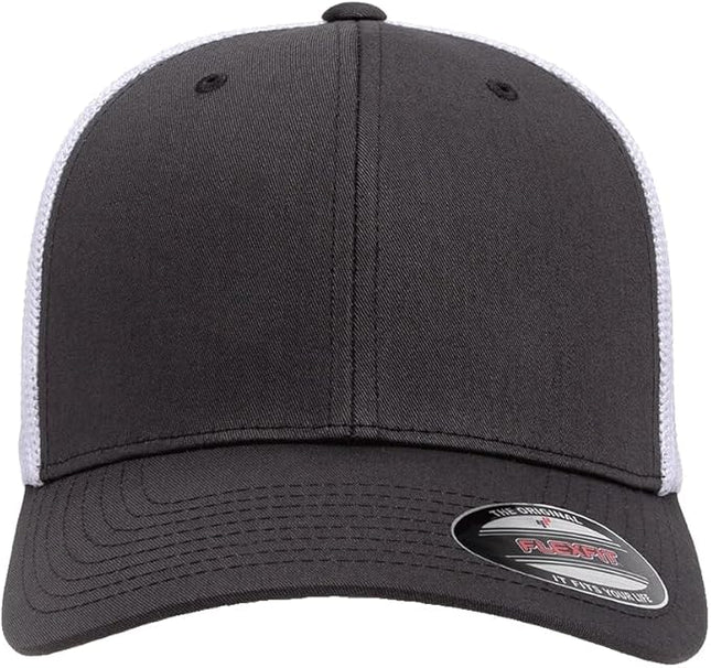 Flexfit 6511 Fitted Mid-Profile Stretchable Mesh Panels Trucker Cap | Bulk Pack Available