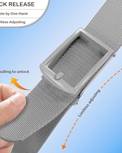 DOOPAI Stretch Canvas Belt for Men, Adjustable Elastic Holeless Web Belt for Casual, Golf, and Work, with Bottle Opener