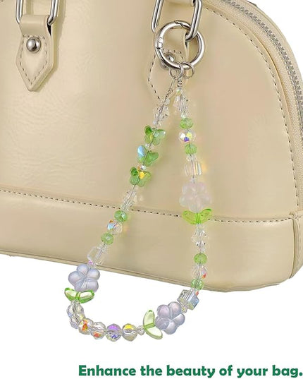 Colorful Crystal Beaded Phone Wrist Strap -Cell Phone Lanyard Hands-Free Wrist Strap, Detachable Wristlet Strap，Gift for Women