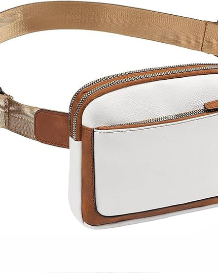 Mini Belt Bag for Women, RFID Small Fanny Pack, Womens Fashion Waist Packs with Extender Strap, Crossbody Bum Bags