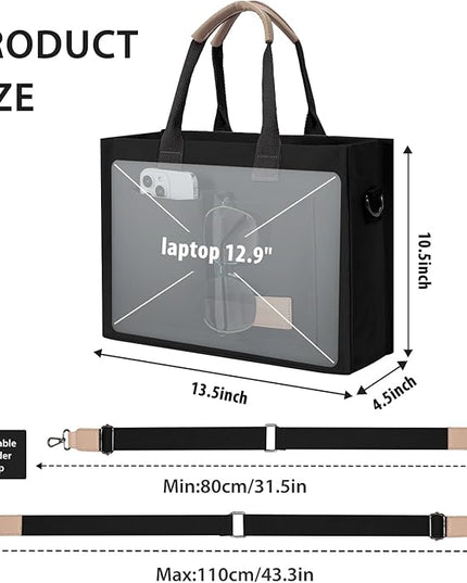 Canvas Tote Bag for Women Crossbody Work Purse with Pockets Top Handle Handbag Satchel Bags for Travel Nurse Teacher