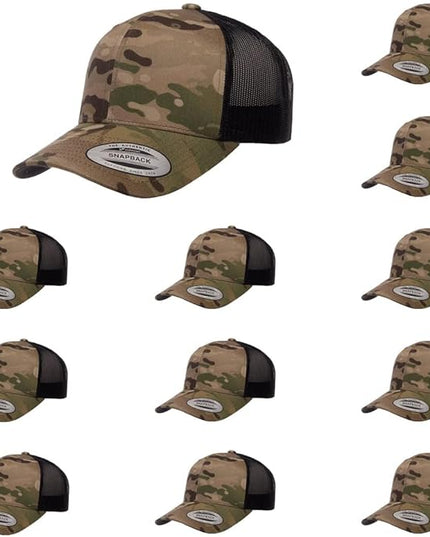 Yupoong Classic Premium Mesh 6 Panel Retro Trucker Cap | Mid Profile Snapback | OSFA | Bulk Pack Available