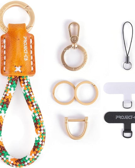 project-cb Phone Finger Ring Strap 1,Phone Tether Tab 2,Phone Lanyard,Phone Strap,Key Chain,Key Ring 2,Charms for Phone Case,Phone Accessories(MapleMosaic-G)
