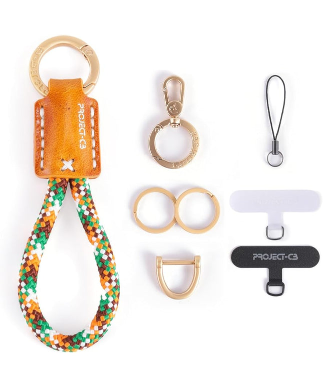 project-cb Phone Finger Ring Strap 1,Phone Tether Tab 2,Phone Lanyard,Phone Strap,Key Chain,Key Ring 2,Charms for Phone Case,Phone Accessories(MapleMosaic-G)