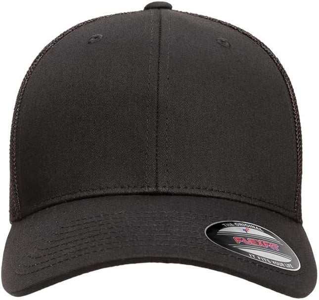Flexfit 6511 Fitted Mid-Profile Stretchable Mesh Panels Trucker Cap | Bulk Pack Available