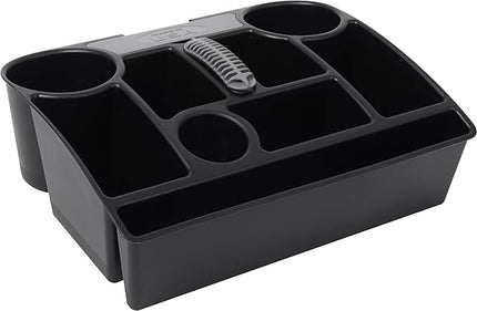 Vehicle Seat Organizer Car Storage Caddy with Carrying Handle, 2 Large Cup Holders, 10 Compartments, Hidden Extra Storage, Fits Most Vehicles, Made in USA from Recycled Plastic