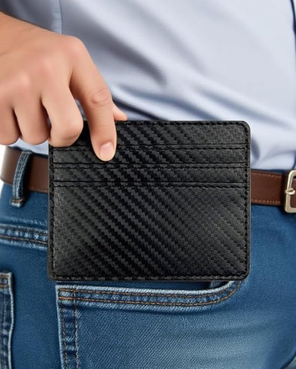 DuskDrapes Leather Wallet with AirTag-RFID Blocking Bifold Wallet for Men, Slim Credit Card Holder with ID Window.Card Slots & Cash Pocket, Brown Leather Wallet for Daily & Travel Use (Style A)