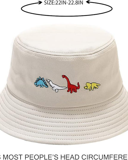 XYIYI Fashion Embroidery Bucket Hat Cotton Beach Fisherman Hats for Women Girls