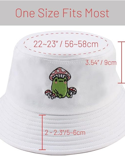 Cotton Bucket Hat for Women Men Summer Travel Sun Beach Bucket Cap, Unisex Outdoor Fisherman Hat