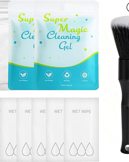 TICARVE Car Interior Detailing Cleaning Kit-10Pcs Car Screen Cleaner,Clean Gel, Detailing Brush, Cleaning Tools for Car, Keyboard and Interior Cleaning