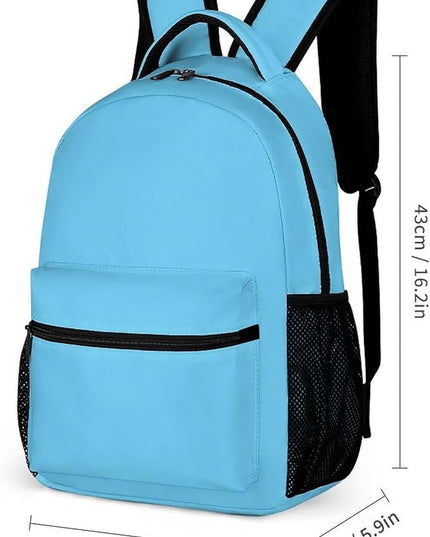 Fashion Sky Blue Backpack Lightweight Large Capacity Laptop Daybag for Travel Work