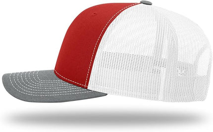 Richardson 112 Trucker Hat - Premium Adjustable Snapback Hat - Structured Six Panel Richardson Blank Caps