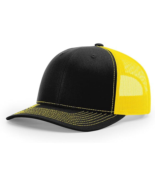Richardson 112 Trucker Hat - Premium Adjustable Snapback Hat - Structured Six Panel Richardson Blank Caps