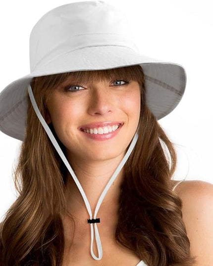 Water-Resistant Sun UPF 50+ Bucket Hat Protection Packable Brimmed Boonie for Women Men Summer Lightweight Hiking Outdoor Cap