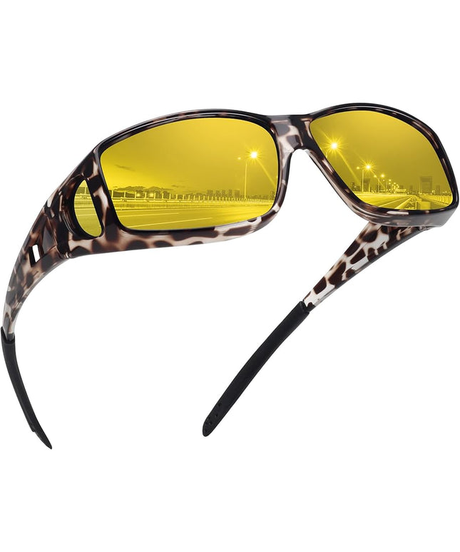 MEETSUN Fit Over Glasses Sunglasses for Men Women,Wrap Around Sunglasses Polarized UV400 Protection