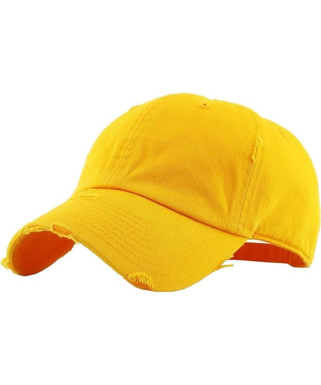 KBETHOS Vintage Washed Distressed Cotton Dad Hat Baseball Cap Adjustable Polo Trucker Unisex Style Headwear