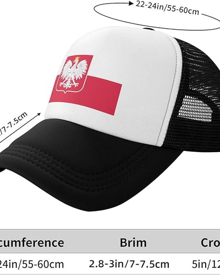 Cute Flag Baseball Cap for Men Women Mesh Trucker Hat Adjustable Patriotic Snapback Baseball Hat for Sports Running