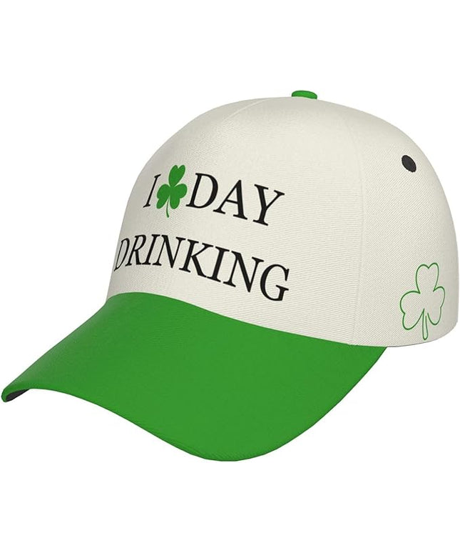 St. Patrick's Day Baseball Cap for Men Women Flower Print Sport Outdoor Travel Trucker Hat Sun Protection Dad Hats