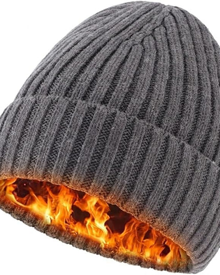 Connectyle Fleece Lined Cuffed Beanie Hat for Men Women Knitted Winter Wool Beanies Skull Cap Warm Watch Hat