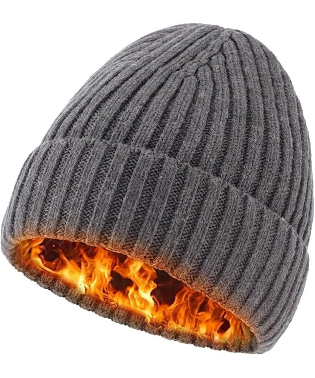 Connectyle Fleece Lined Cuffed Beanie Hat for Men Women Knitted Winter Wool Beanies Skull Cap Warm Watch Hat
