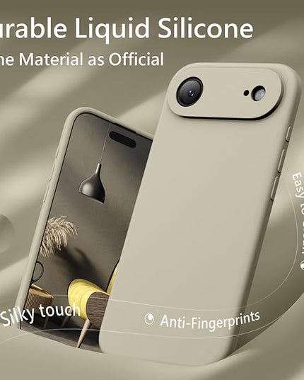 FireNova Magnetic for iPhone Air Case, Compatible with MagSafe, [Integrated Silicone Camera Control Button] [Camera Protection] Microfiber Lining Phone Case for iPhone 17 Air, 6.5", Khaki