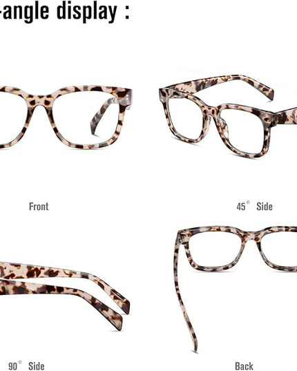 kimorn Blue Light Blocking Glasses,Anti Eyestrain & UV Protection,Square Frame Glasses for Women and Men