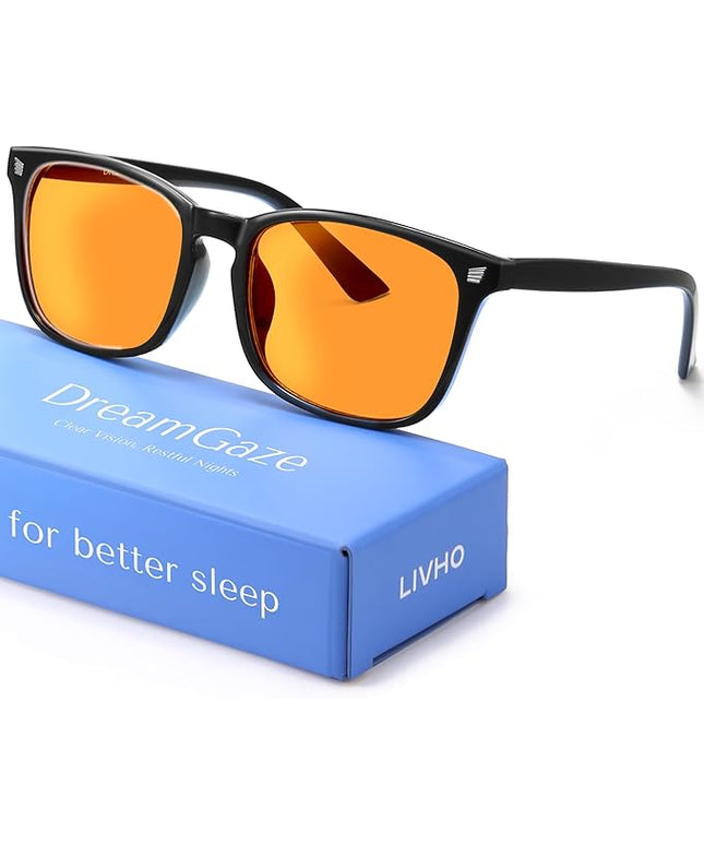 livho Gaming Blue Light Blocking Glasses for Better Sleep, Premium Night Driving, Computer Blockers for Man & Woman