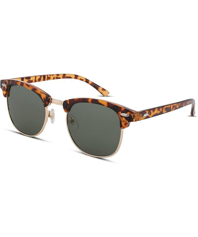 Pro Acme Semi-Rimless Polarized Sunglasses UV 400 Protection for Women Men