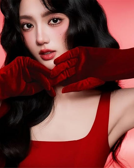 Vintage Extra Long Gloves Ladies Stretchy Evening Wear Red Costume Accessories Women's Special Occasion Gloves
