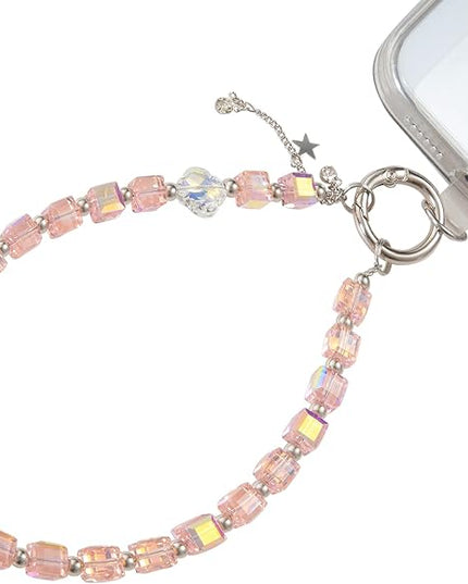 Phone Charms Strap Wrist Chain Bracelet Phone Strap Detachable Anti Theft Anti-Fall Safety Hands-Free(2xPads) Fit Apple&Most Smartphones