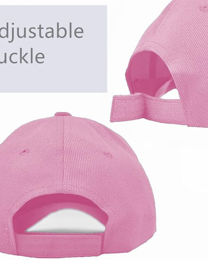 Glory Max Plain Baseball Cap Hook & Loop Strap Adjustable Solid Blank Curved Visor Hat