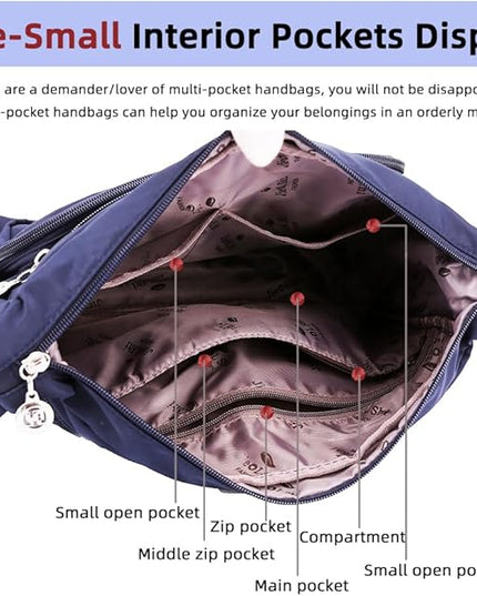 MINTEGRA Women Shoulder Handbag Roomy Multiple Pockets Bag Ladies Crossbody Purse Fashion Tote Top Handle Satchel