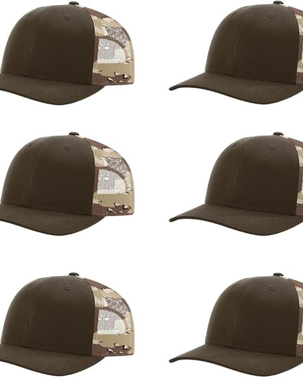Richardson 112 Classic Six-Panel Adjustable Snapback Trucker Cap | Bulk Packs Available
