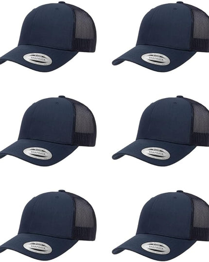 Yupoong Classic Premium Mesh 6 Panel Retro Trucker Cap | Mid Profile Snapback | OSFA | Bulk Pack Available