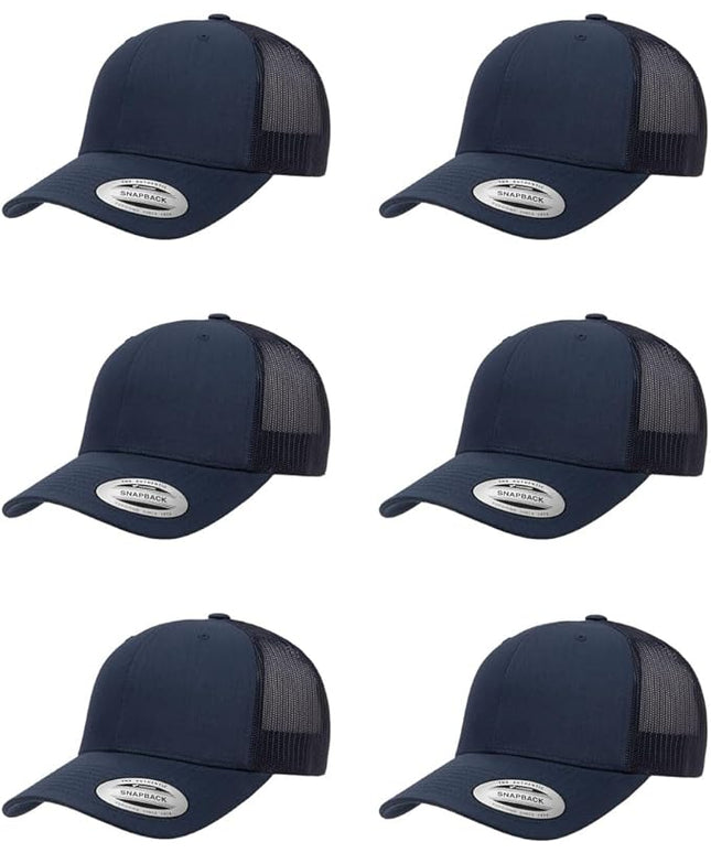 Yupoong Classic Premium Mesh 6 Panel Retro Trucker Cap | Mid Profile Snapback | OSFA | Bulk Pack Available