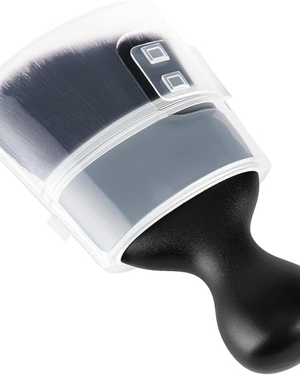 Car Detailing Brush, Soft Bristle Cleaning Brush, Scratch-Free Auto Duster Tool for Dashboard, Air Vents, Leather & Interior Cleaning (Black&White with Cap)