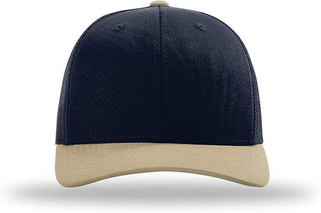 Richardson 112 Trucker Hat - Premium Adjustable Snapback Hat - Structured Six Panel Richardson Blank Caps