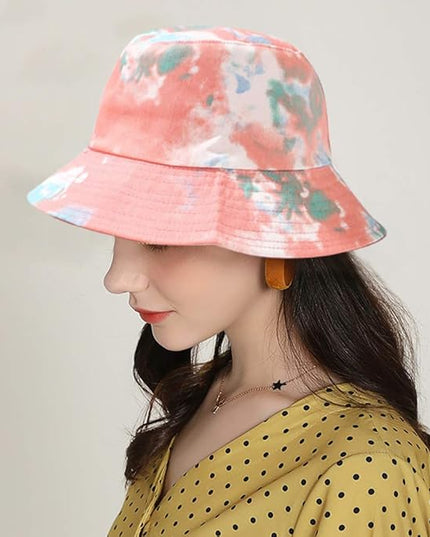 XYIYI Cute Bucket Hat Beach Fisherman Hats for Women, Reversible Double-Side-Wear