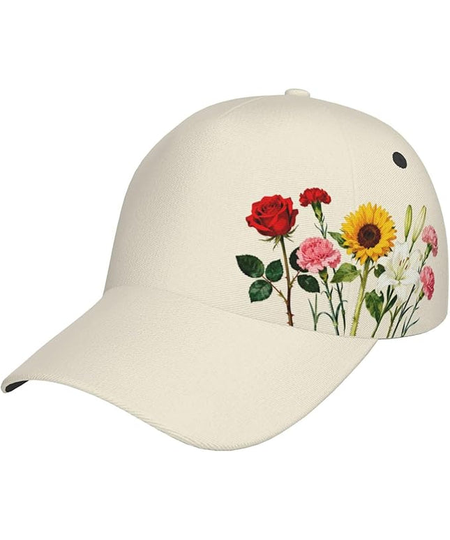 St. Patrick's Day Baseball Cap for Men Women Flower Print Sport Outdoor Travel Trucker Hat Sun Protection Dad Hats