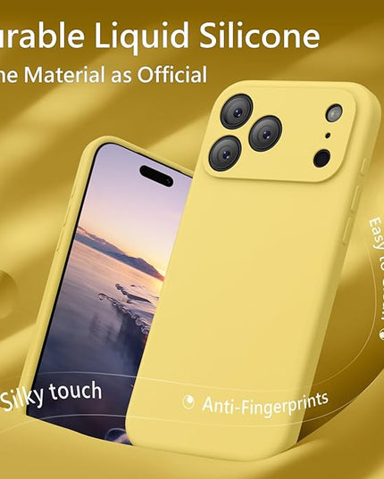 FireNova Magnetic for iPhone 17 Pro Max Case, Compatible with MagSafe, [Integrated Silicone Camera Control Button] [Camera Protection] Anti-Scratch Microfiber Lining Phone Case, 6.9", Yellow
