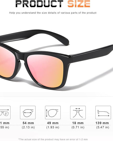 DANAMY Sunglasses Womens Polarized Sunglasses for Women Trendy Designer Mirrored UV400 Protection Sun Glasses