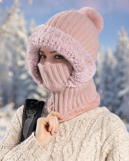 3 in 1 Beanie Hat with Scarf and Mask, Upgrade 3 in 1 Beanie Hat For Women, Fall Winter Warm Knitted Ski Scarf and Mask Set