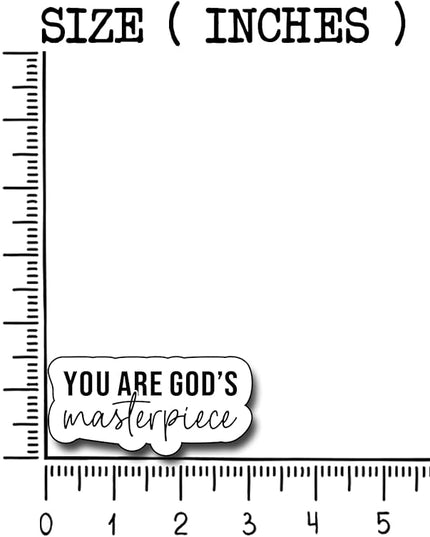 (3Pcs) You are Gods Masterpiece Sticker, Gifts Decorate Books Laptop Phone, Water Bottles Kindles Stickers, Tumbler Sticker Waterproof Vinyl Decorate Sticker 3" Inch
