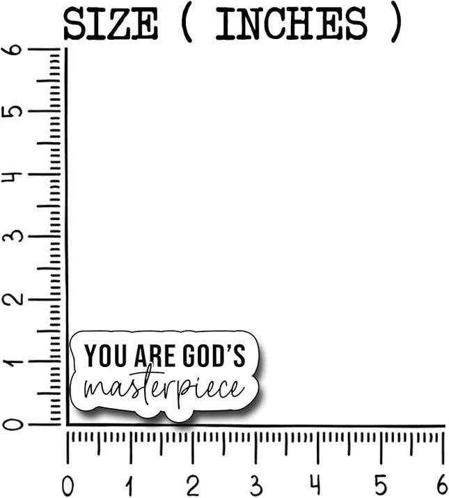 (3Pcs) You are Gods Masterpiece Sticker, Gifts Decorate Books Laptop Phone, Water Bottles Kindles Stickers, Tumbler Sticker Waterproof Vinyl Decorate Sticker 3" Inch