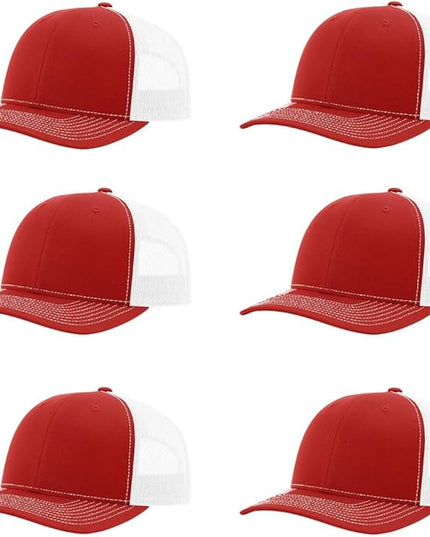 Richardson 112 Classic Six-Panel Adjustable Snapback Trucker Cap | Bulk Packs Available