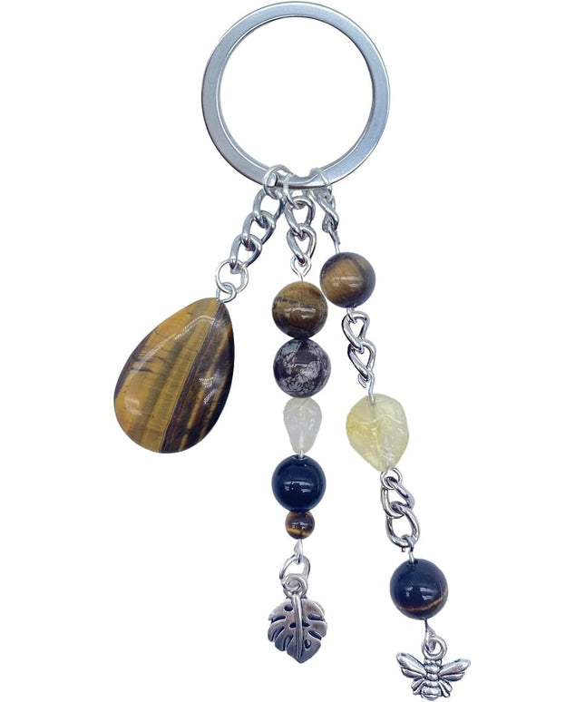 Cute Crystal Keychains Boho Key Rings for Car Keys Kawaii Bag Accessories Charms Bling Healing Teardrop Keyring Handmade
