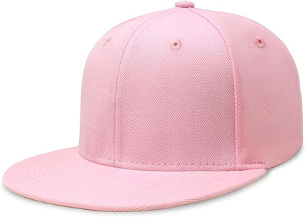 CHOK.LIDS Flat Bill Visor Classic Snapback Hat Blank Adjustable Brim High Top End Trendy Color Style Plain Tone Baseball Cap