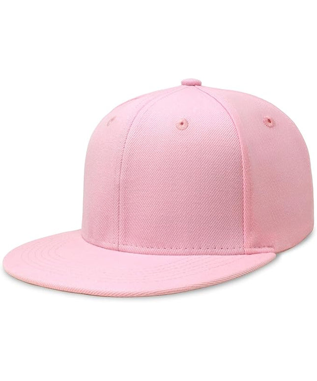 CHOK.LIDS Flat Bill Visor Classic Snapback Hat Blank Adjustable Brim High Top End Trendy Color Style Plain Tone Baseball Cap