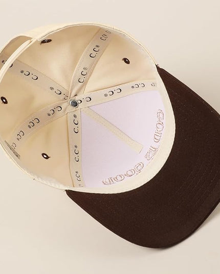 MIRMARU Two-Tone Vintage Canvas Trucker Hats for Men & Women, Adjustable Size Baseball Caps with Trendy Embroidered Design